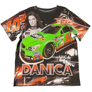 Danica Patrick Chase Authentics Nascar Racing Tee Men XL GoDaddy Car Graphic